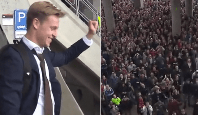 La increíble despedida de los hinchas del Ajax a De Jong en su partida al Barcelona [VIDEO]