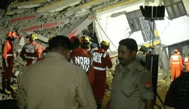 India: edificio colapsa con trabajadores adentro y provoca tres muertes