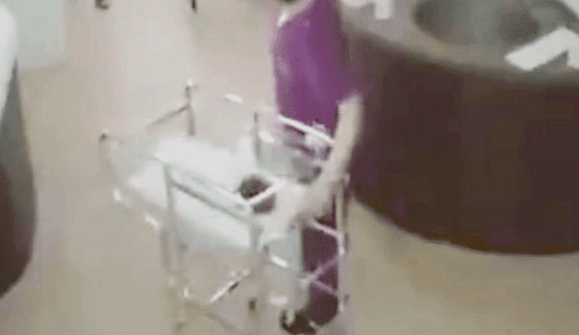 YouTube: Enfermera deja caer al suelo a bebé recién nacido [VIDEO]