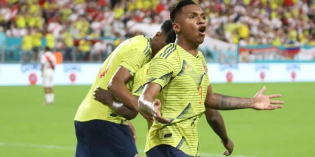 El delantero colombiano anotó su primer gol con la selección absoluta de su país. Foto: Federación Colombiana de Fútbol.