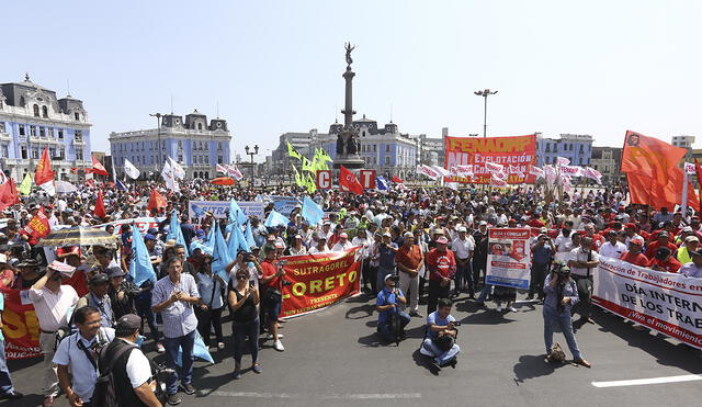 CGTP conmemora con marcha el "Día del Trabajo" [FOTOS]