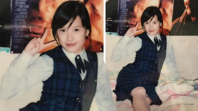 Goo Hye Sun con 12 años vistiendo uniforme escolar. Instagram. 25 de enero 2020.