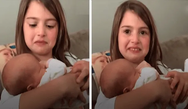 En YouTube, una pequeña se emocionó al conocer a su hermana que estuvo internada en el hospital tras su nacimiento.