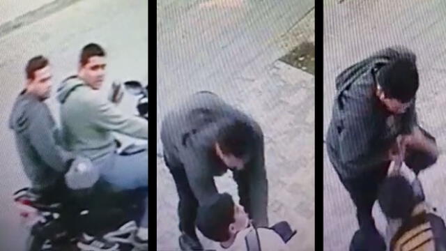 Piura: cámara capta a sujetos que roban a escolar en los exteriores de colegio [VIDEO]