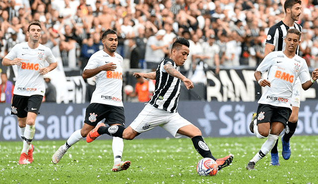 Cueva se falló el gol del triunfo para Santos ante Corinthians [VIDEO]