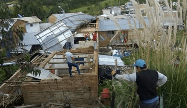 Cajamarca: familias afectadas por vientos huracanados en Cutervo
