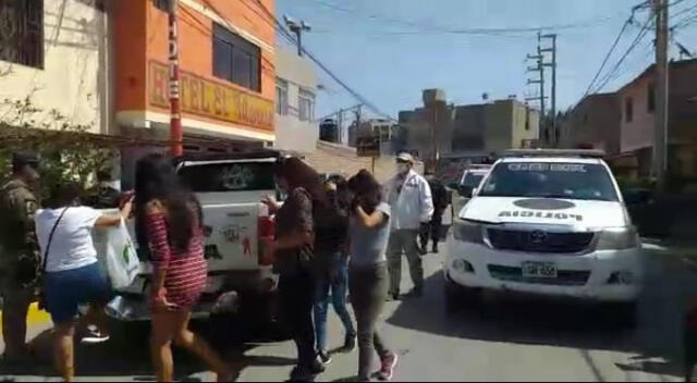 Policía intervino a quienes se encontraban en el lugar.