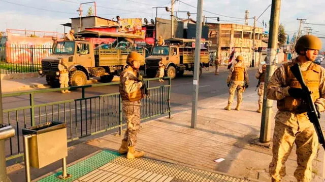 Ejército de Chile invade las calles. Foto: difusión.