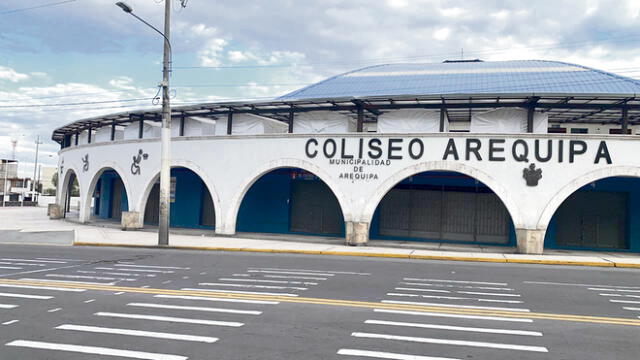 albergue. Coliseo Arequipa será acondicionado como un albergue temporal de personas.