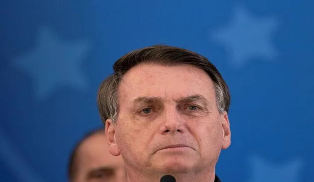 Jair Bolsonaro el viernes 24 de abril durante una conferencia de prensa para exponer su visión tras la renuncia del ministro de Justicia, Sérgio Moro. Foto: EFE