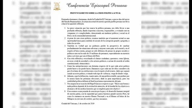 Episcopal Peruano - Disolución del Congreso