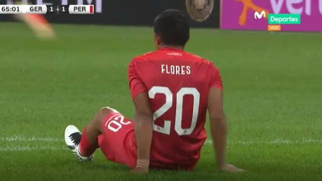 Perú vs Alemania: Edison Flores sufre dura lesión y fue sustituido [VIDEO]