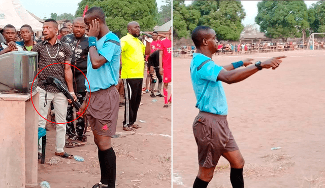 Árbitro de liga de África fue “presionado” por hincha armado cuando revisaba el VAR [FOTOS]