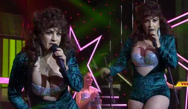 La cantante interpretó la canción “Ta pillao” y generó diversas reacciones entre el jurado de Yo soy. Foto: captura Latina