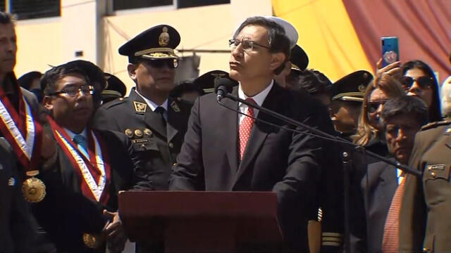 Presidente Martín Vizcarra dirigió un mensaje a la ciudadanía tacneña en el que refirió a la lucha contra la corrupción y el proyecto de adelanto de elecciones. Foto: Captura.