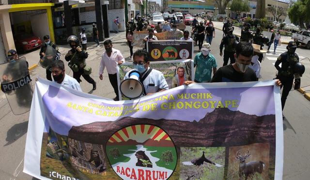 Lambayeque Chaparrí protesta Chiclayo comuneros