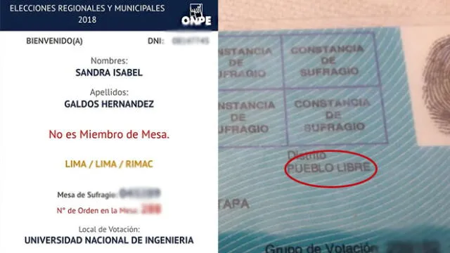 Vive en Pueblo Libre pero ONPE le asigna local de votación en el Rímac