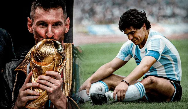Messi y Maradona ganaron una Copa del Mundo con Argentina, pero el debate no recae en ese aspecto. Foto: Composición de Jazmin Ceras/La República/AFP
