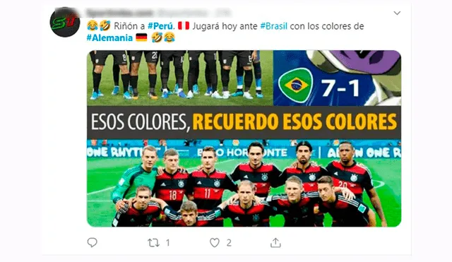 Perú vs Brasil: Alemania fue tendencia en Twitter tras triunfo de la Bicolor. Foto: Captura de Twitter.