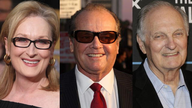Conocidos actores como Meryl Streep, Jack Nicholson y Kate Winslet son algunos de los actores que forman parte del grupo de intérpretes con mayor cantidad de premios.