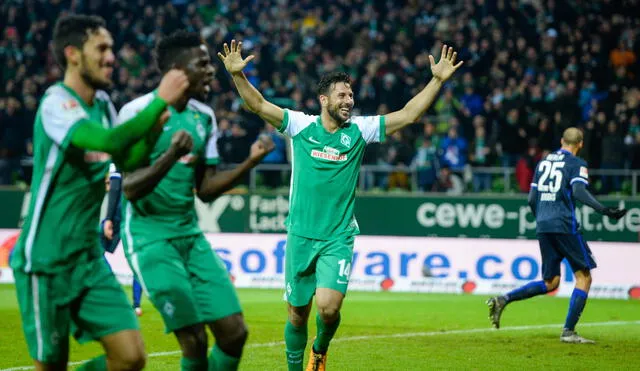Werder Bremen vs Colonia por la Bundesliga: despedida de Claudio Pizarro. Foto: AFP