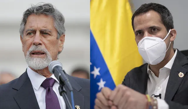 Sagasti reitera apoyo a Guaidó. Foto: Composición LR/AFP