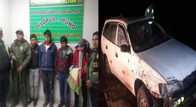 Pobladores detienen a banda de delincuentes que robó un vehículo en Puno 