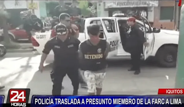 Iquitos: Presunto integrante de las FARC es trasladado a Lima [VIDEO]