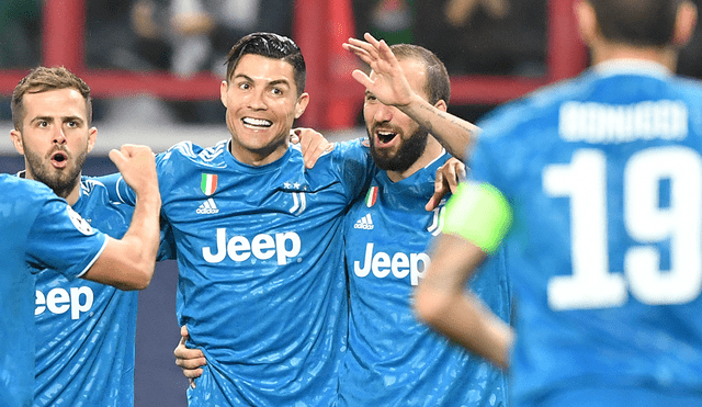 Cristiano Ronaldo puso el 1-0 a favor de la Juventus sobre el Lokomotiv a los 4 minutos de iniciado el partido por Champions League. | Foto: AFP