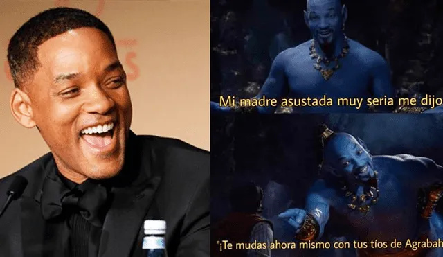 Aladdin: Will Smith se luce como el Genio e indignados fans le dedican memes