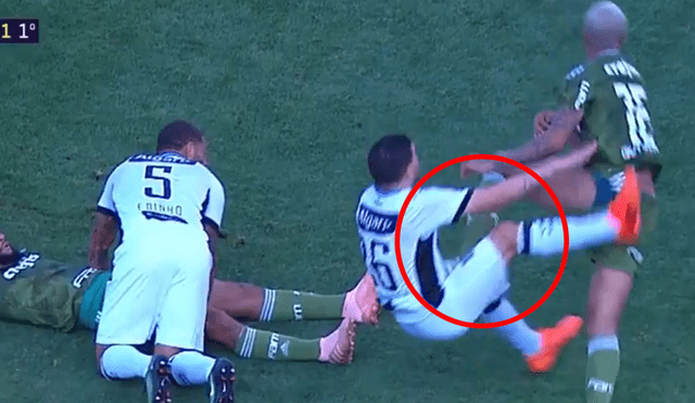 Futbolista del Palmeiras lanza criminal patada en duelo frente al Ceará por Brasileirao [VIDEO]