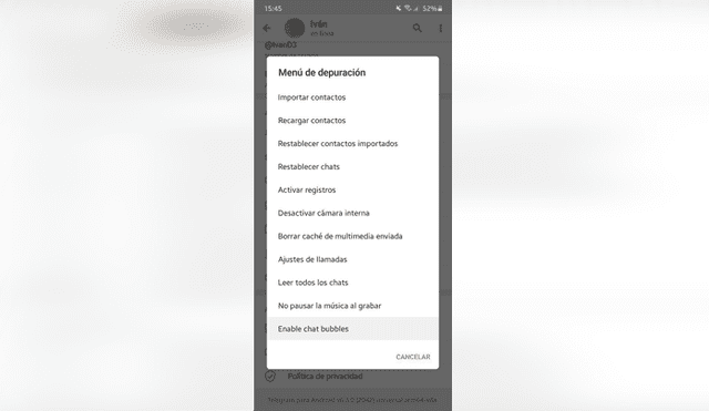 Desliza para ver los detalles sobre esta nueva función de Telegram. Foto: El Androide Libre /  Ivan Peñalba Solís