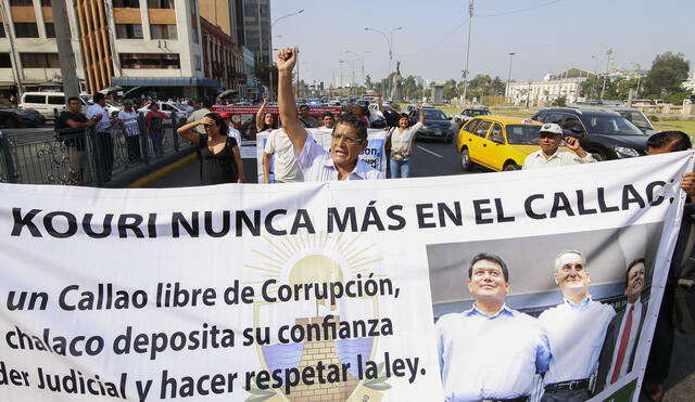 Chalacos marchan contra el manejo fujimorista a investigaciones de corrupción en el Callao