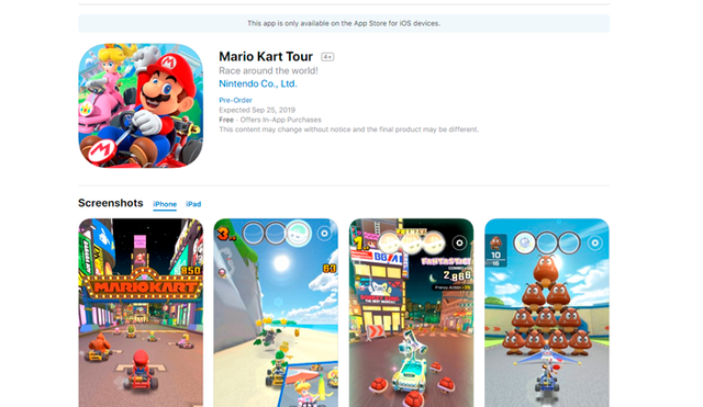 Asegúrate la descarga gratuita e inmediata de Mario Kart Tour registrándote en Google Play y el App Store.