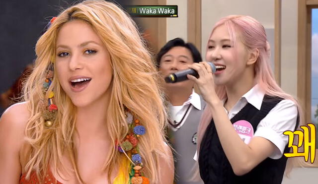 Rosé fue aclamada por BLINK por la imitación del timbre de voz de Shakira. Foto: composición /capturas YT