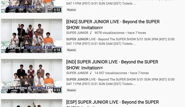 SUPER JUNIOR en Beyond Live Super Show vía V Live