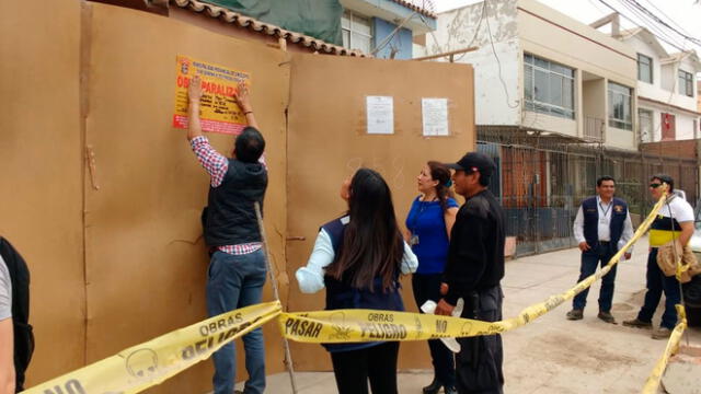 Chiclayo: municipalidad paraliza obras de construcción por no tener licencia