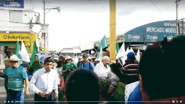 Trabajadores ediles de Arequipa en campaña con Alfredo Zegarra [VIDEO]