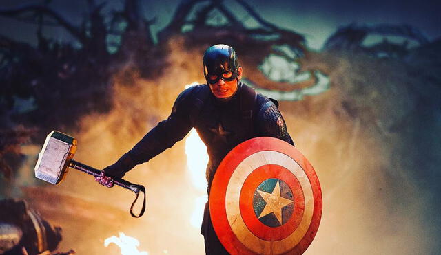 Avengers: Endgame: Capitán América usa el Mjolnir, martillo de Thor, en fotos virales