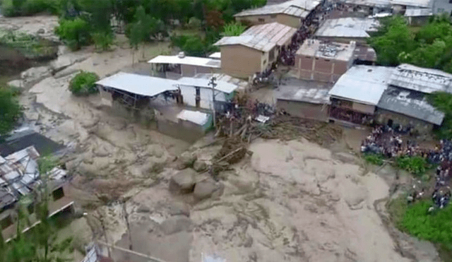 Desborde de quebrada en Huancabamba deja viviendas afectadas. Foto: Difusión