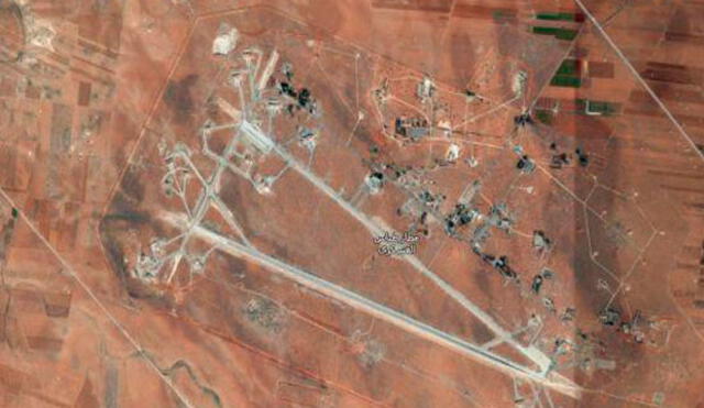 Google Maps: Así quedó la base aérea Siria que fue bombardeada por EE.UU.