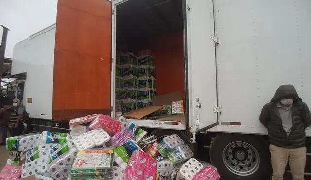 Lurin: Encuentran camión robado con productos sanitarios / Creditos: Grace Mora /URPI-GLR