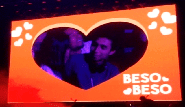 Facebook: pareja peruana es captada por ‘kiss cam’ en concierto y chico es rechazado [VIDEO] 