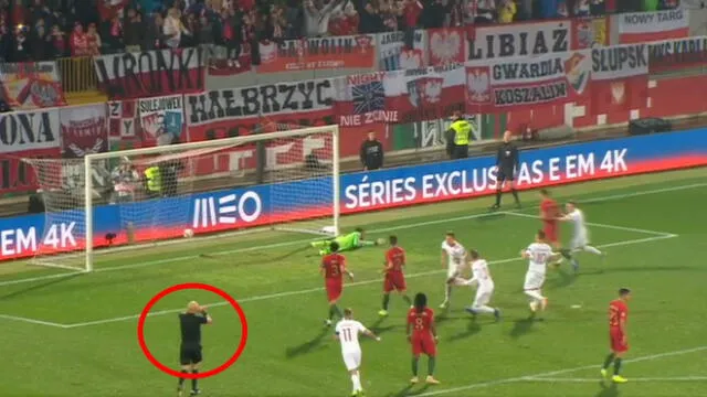 Portugal vs Polonia: Milik tuvo que patear dos veces el penal para poner el 1-1 [VIDEO]