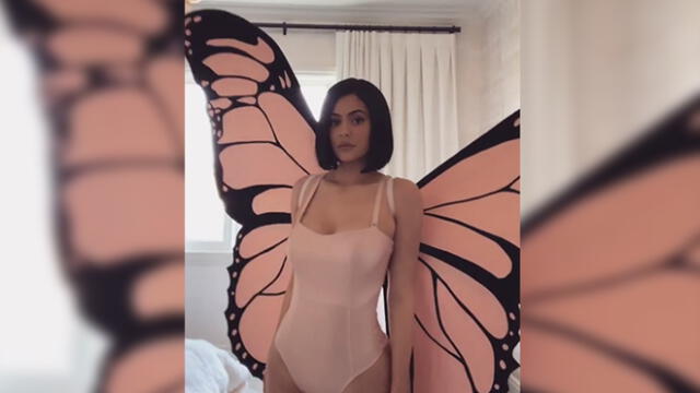 Kylie Jenner enciende Instagram con sexy disfraz de mariposa [FOTOS]