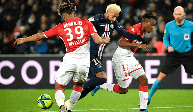 PSG y Mónaco empataron 3-3 por la jornada 20 de la Ligue 1 de Francia 2019-2020. | Foto: AFP