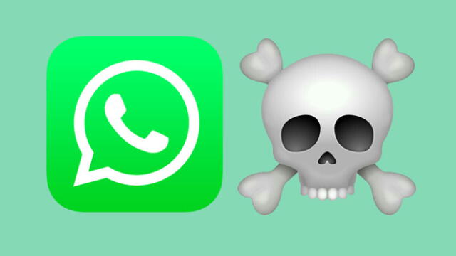 El emoji de la calavera de WhatsApp.