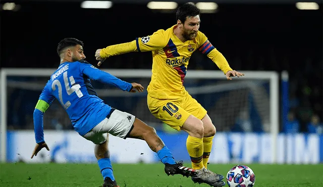 Sigue aquí EN VIVO ONLINE el partido Barcelona vs. Napoli por la vuelta de los octavos de final de la Champions League. | Foto: AFP