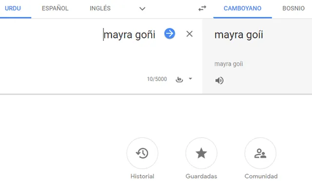Vía Google Translate: 'Mayra Goñi' tiene curiosa traducción de su nombre que sorprende a fans [VIDEO]