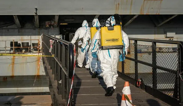 Autoridades de Francia desmintieron los rumores acerca de los infectados en el 'Charles de Gaulle'. Foto: EFE